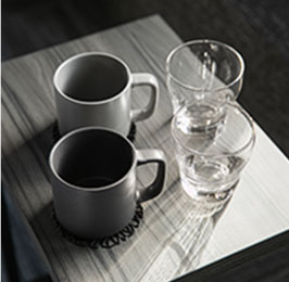 画像：コーヒーカップ、グラス